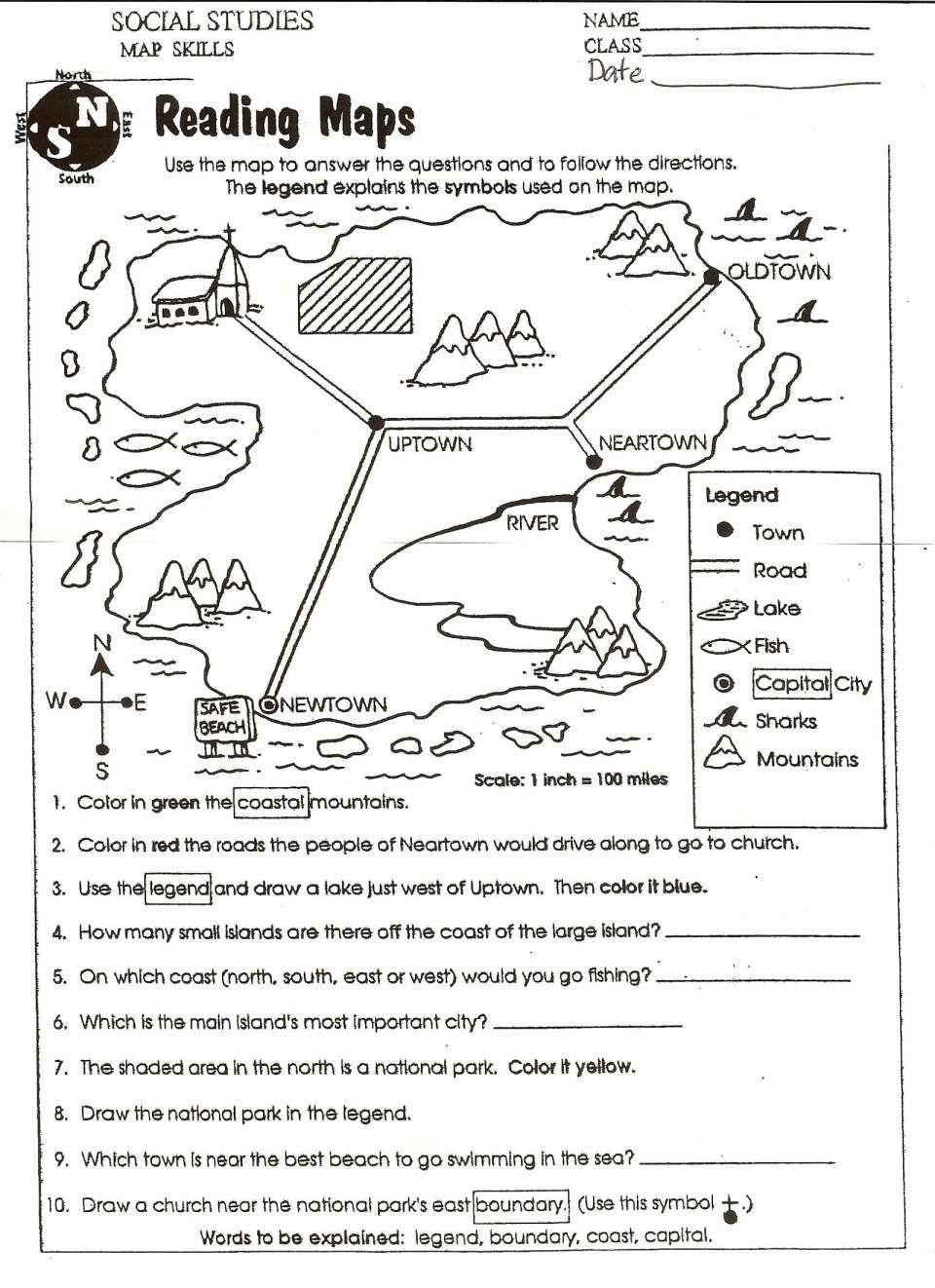 Printable Map Skills Worksheets Pdf Printable Map Skills Worksheets Pdf