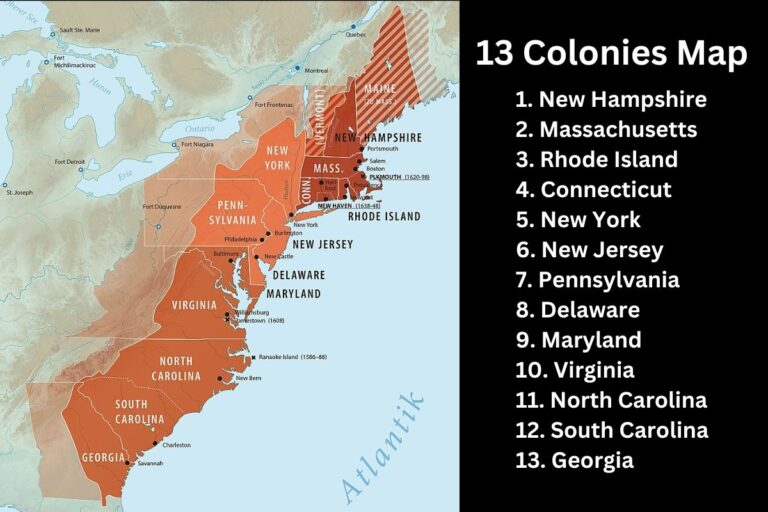 13 Colonies Map Have Fun With History