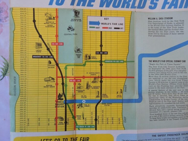 1964 New York World s Fair NYC NYWF Subway Map BMT IRT IND NYCTA Transit Author EBay