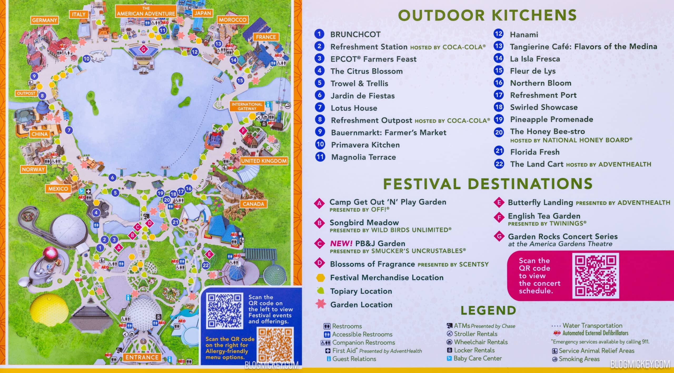 2024 EPCOT Flower U0026 Garden Festival Map
