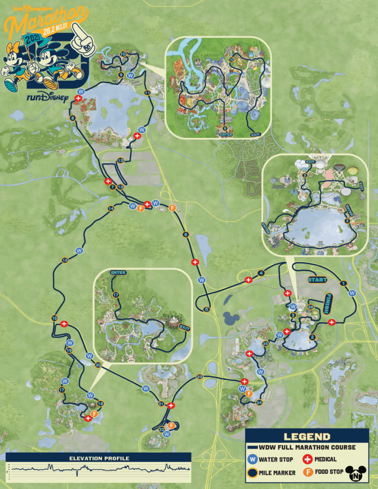 2025 Walt Disney World Marathon Course Map