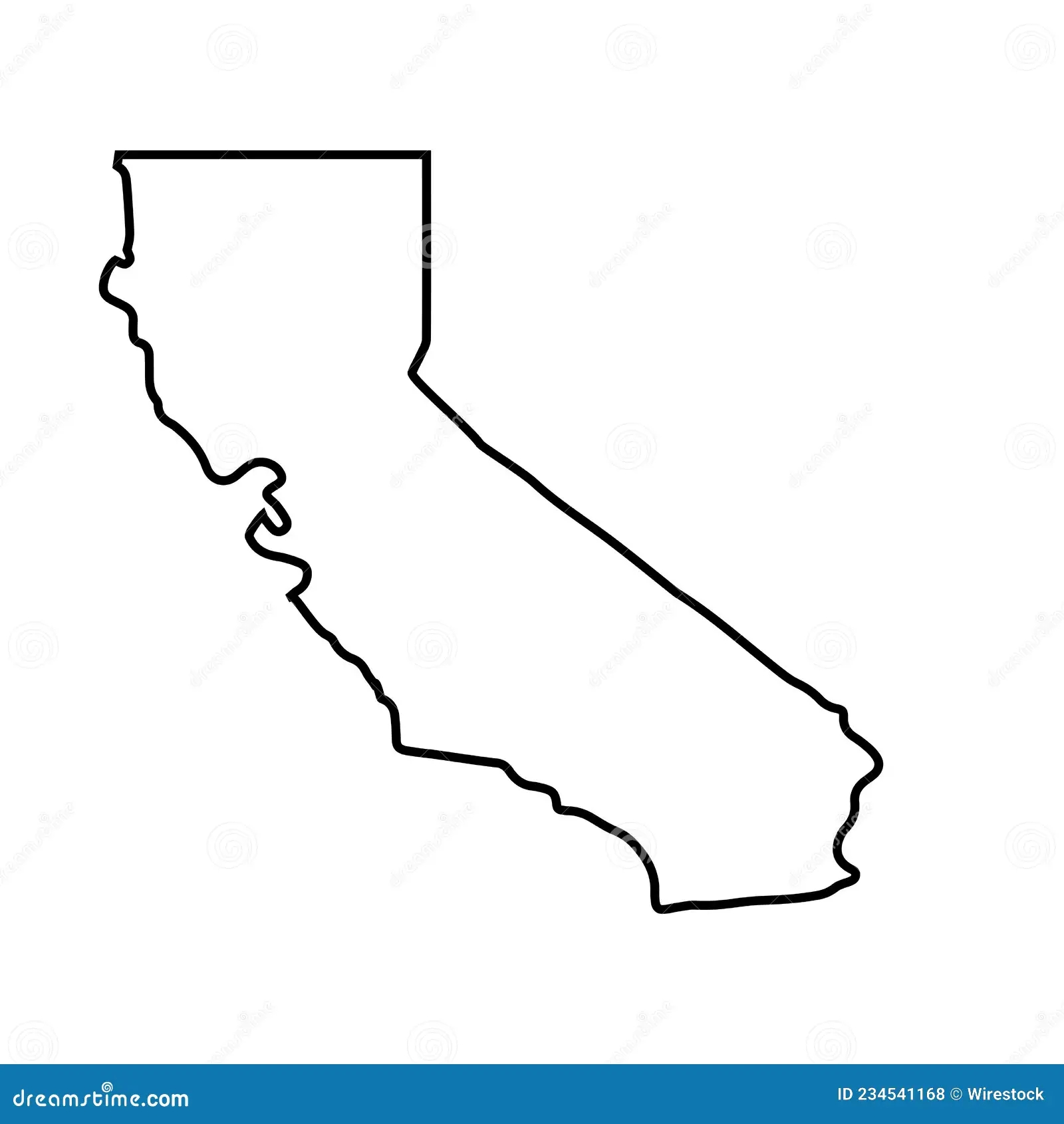 Free Blank California Map Printable