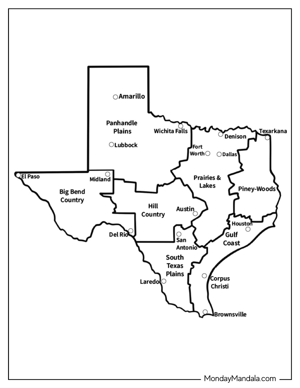 33 Texas Coloring Pages Free PDF Printables 