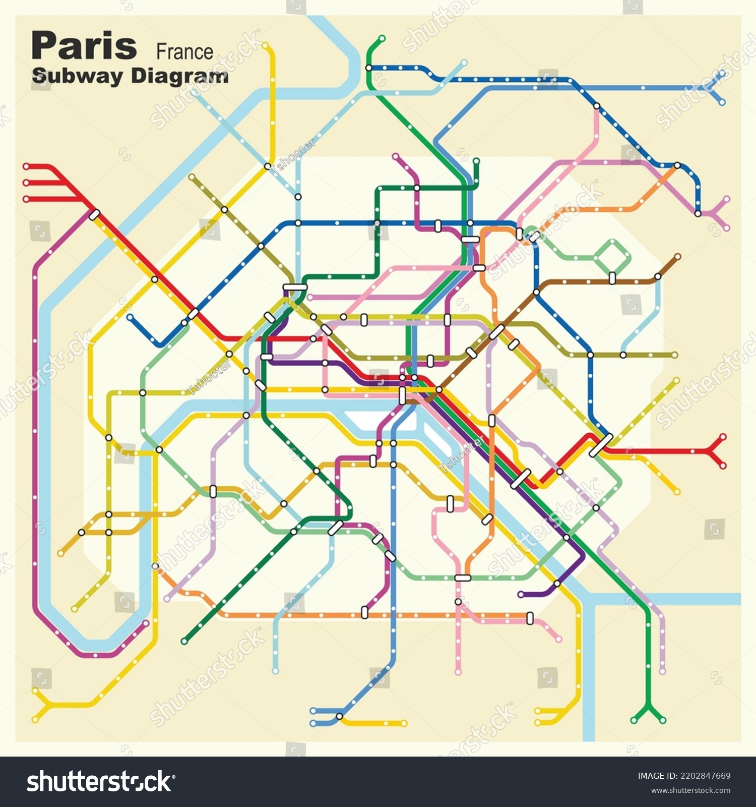 38 Paris Metro Map Stock Vectors And Vector Art Shutterstock