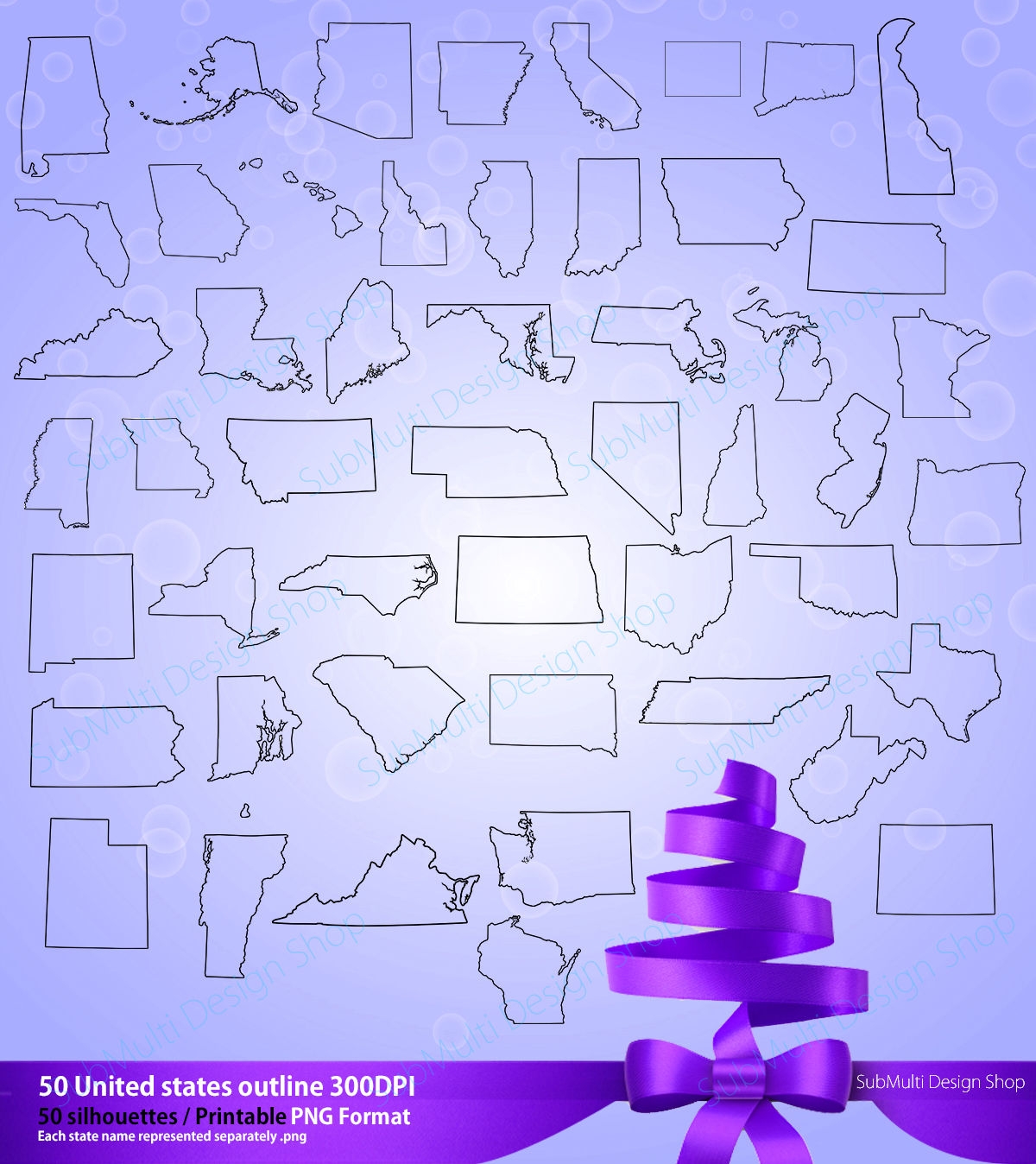 50 United States Map Outline Vector By ArcsMultidesignsShop TheHungryJPEG