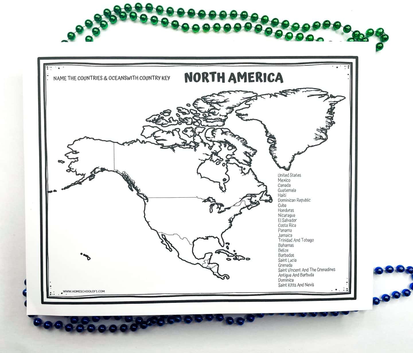 Printable Blank North America Map