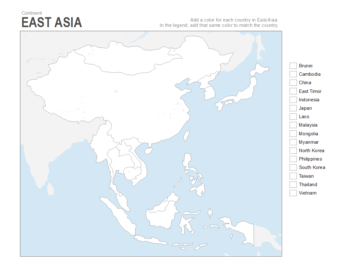 7 Printable Blank Maps For Coloring ALL ESL
