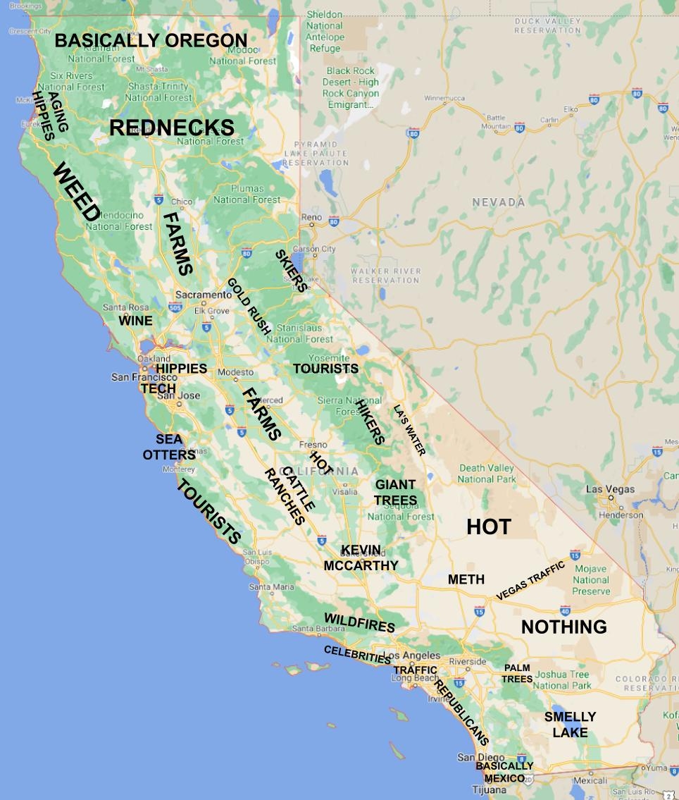 A California Map For Beginners Accurate R santarosa