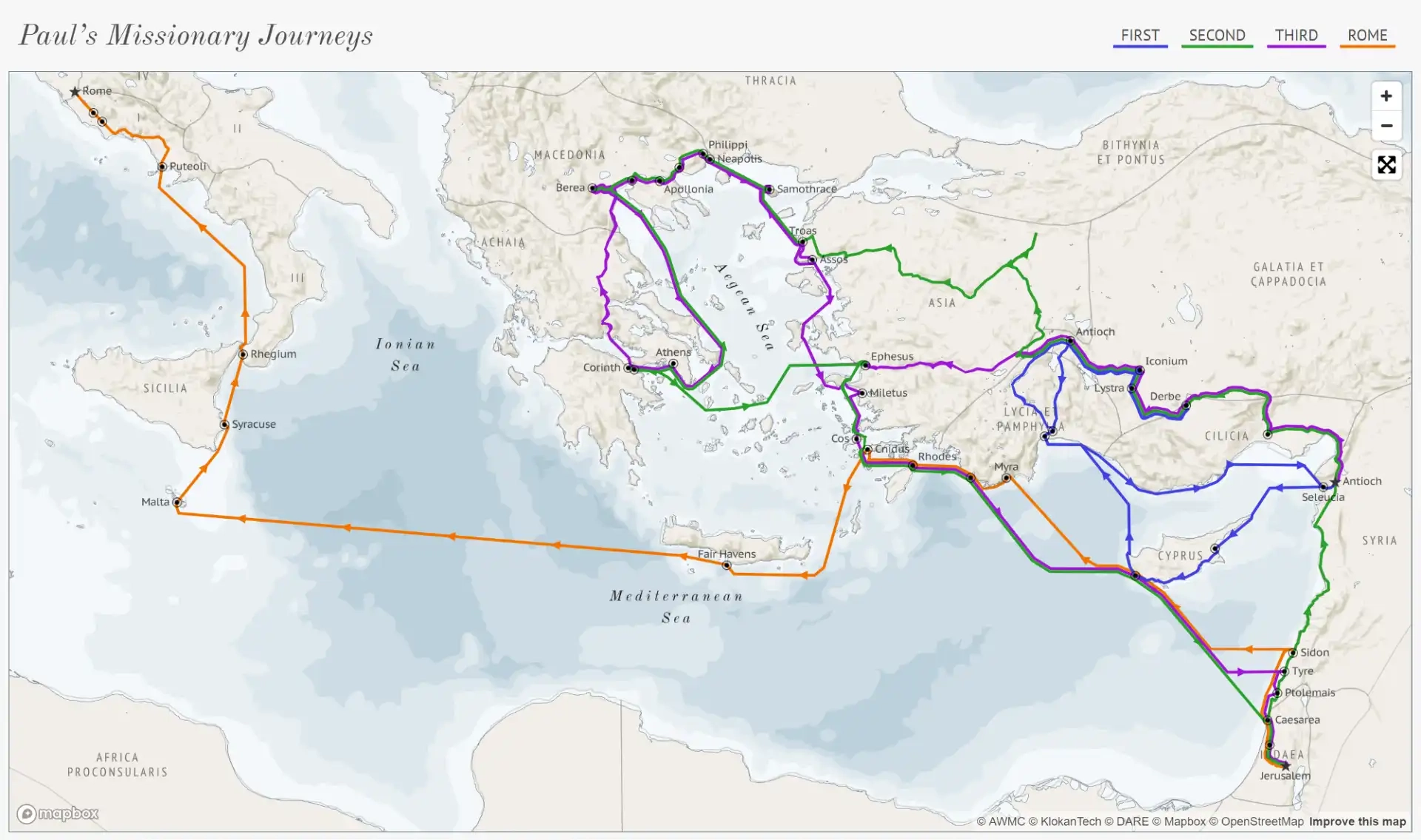 A New Map Of Paul s Missionary Journeys Viz Bible