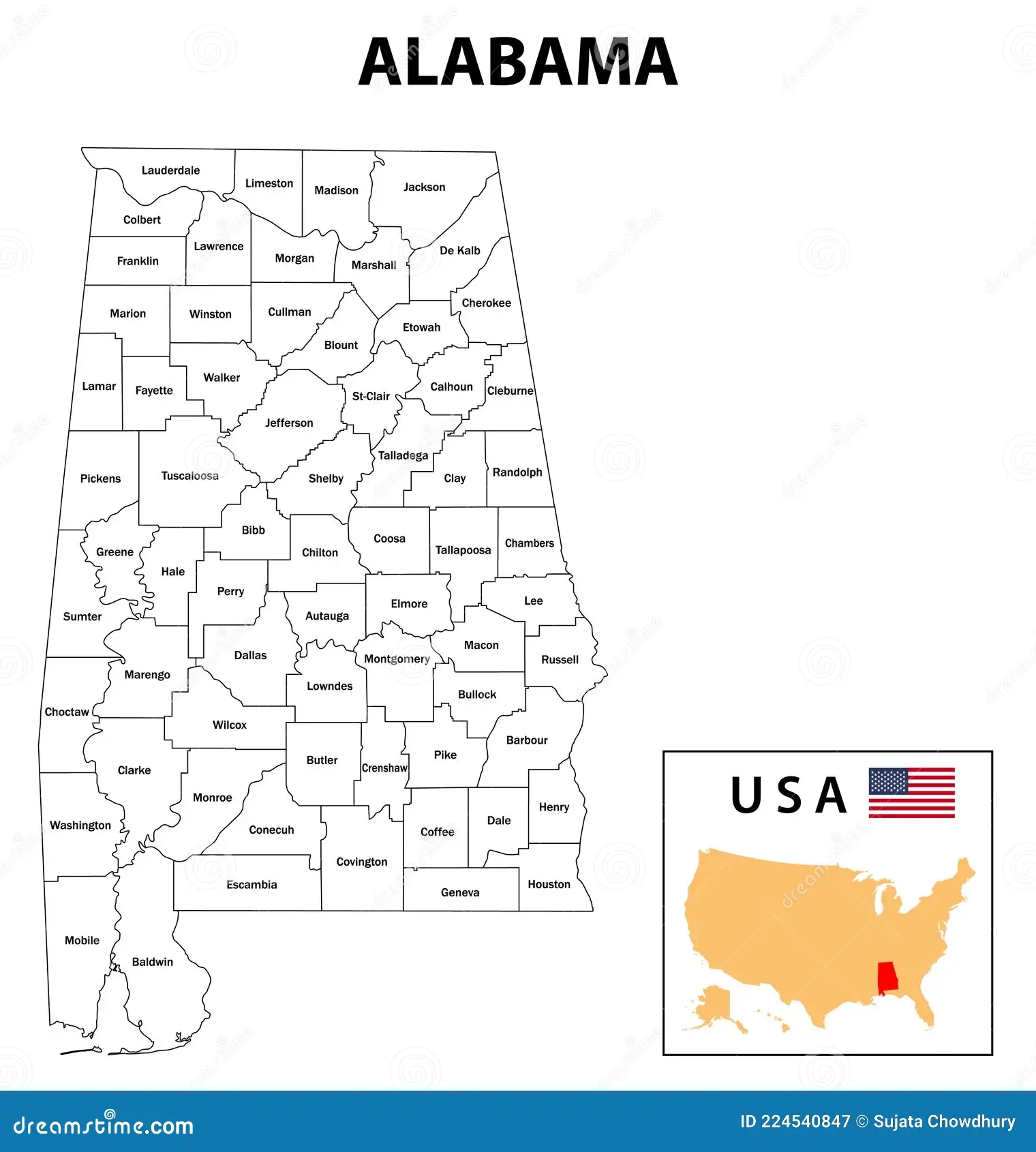 Alabama Map Stock Illustrations 6 837 Alabama Map Stock 
