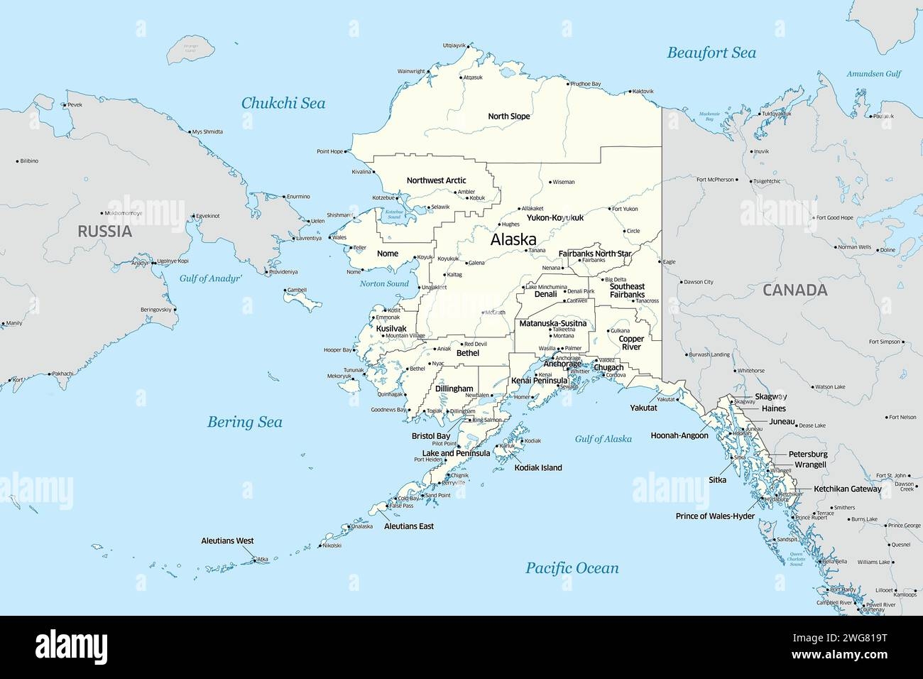 Map Of Alaska Printable