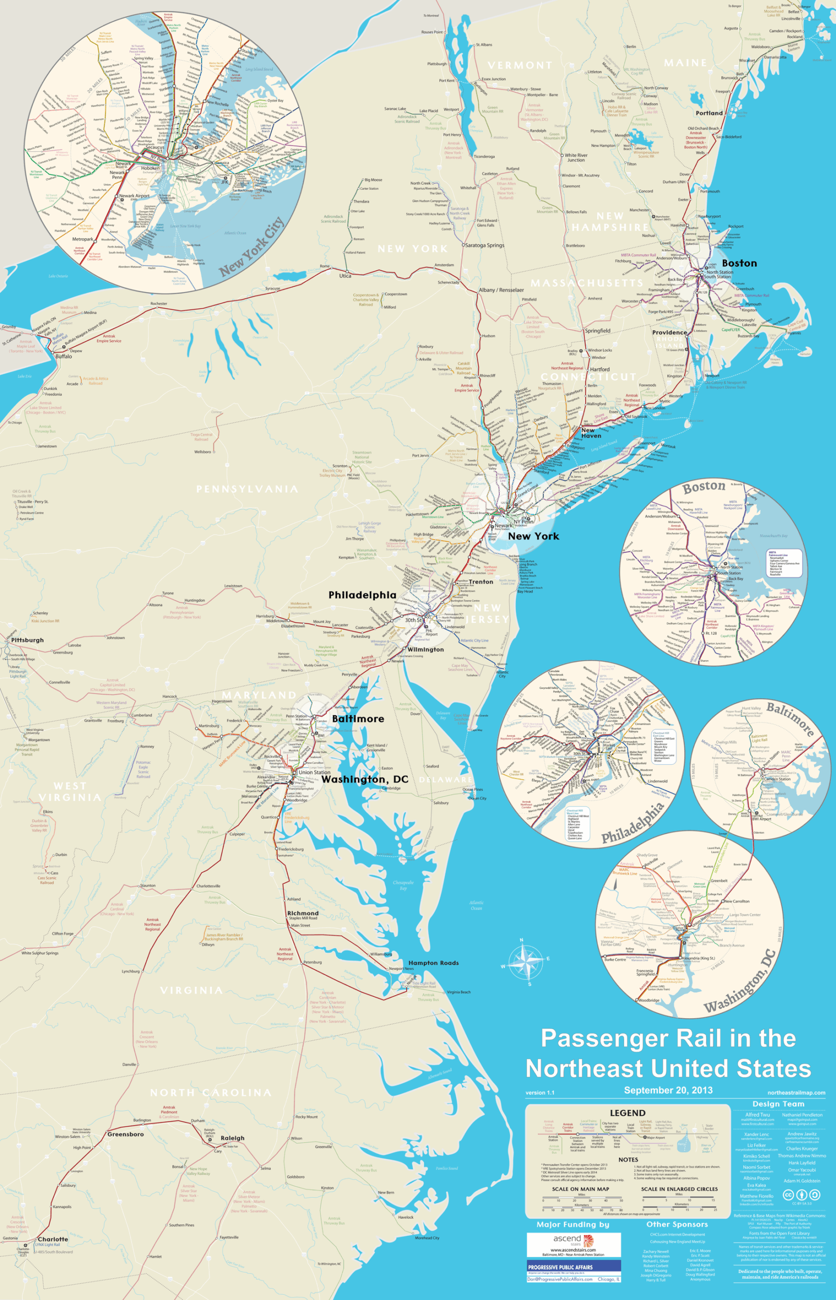 All Northeast US Passenger Rail On One Awesome Map Greater Greater Washington