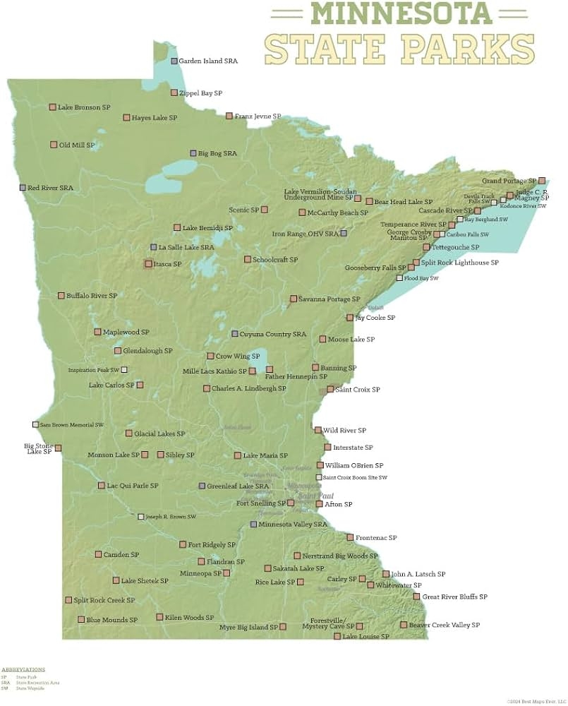 Printable State Map Of Minnesota
