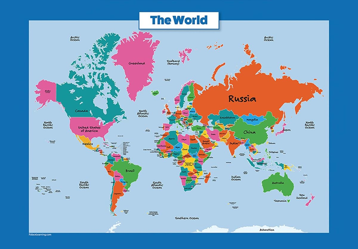 Amazon World Map For Kids LAMINATED Wall Chart Map Of The World 18 Amazon World Map For Kids LAMINATED Wall Chart Map Of The World 18