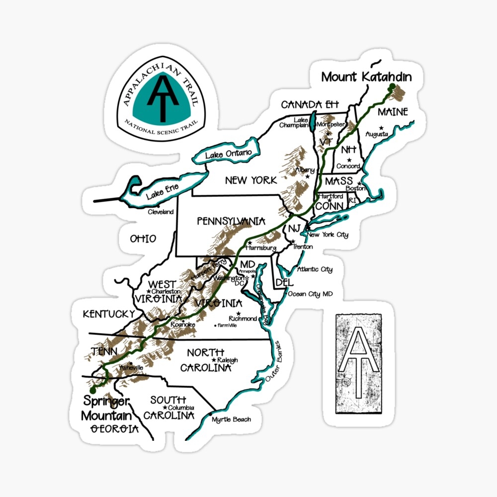 Appalachian Trail Map Appalachian Trail Map