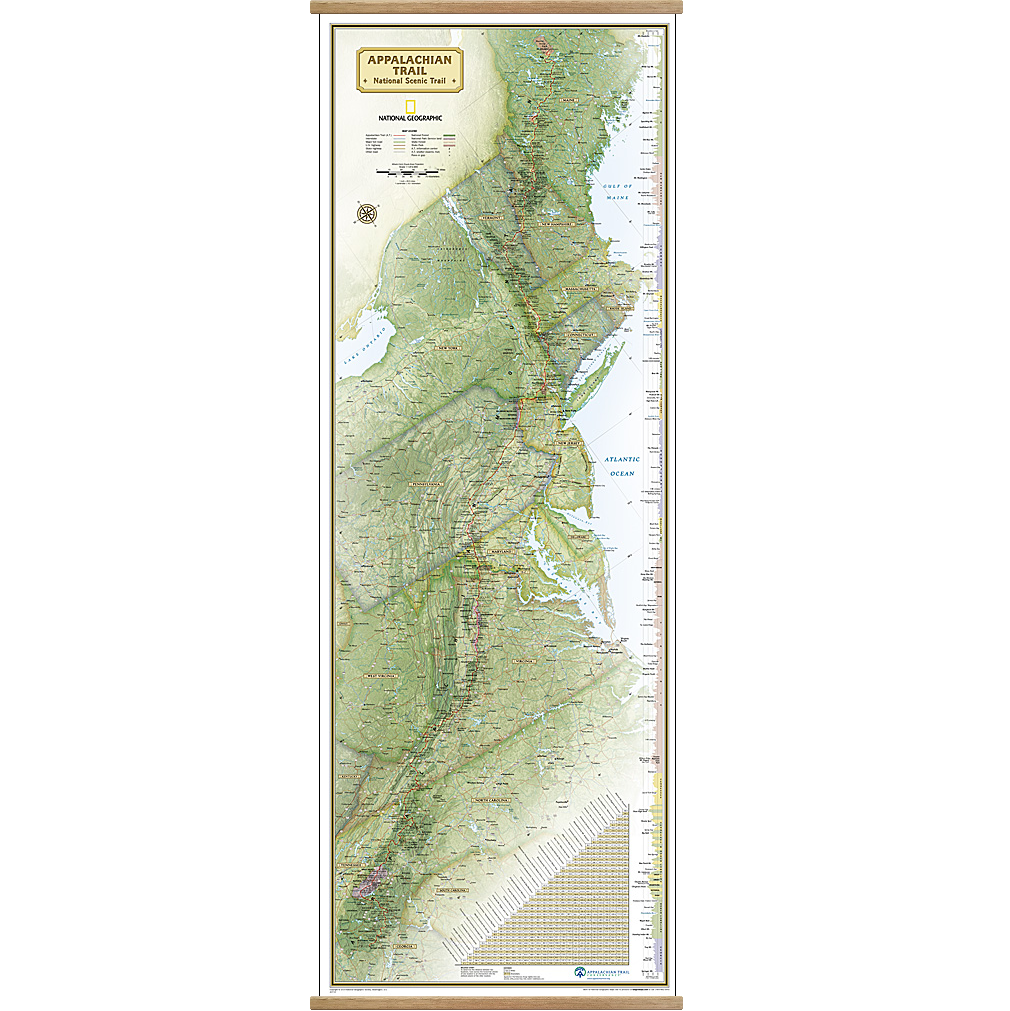 Appalachian Trail Wall Map Geographica Appalachian Trail Wall Map Geographica