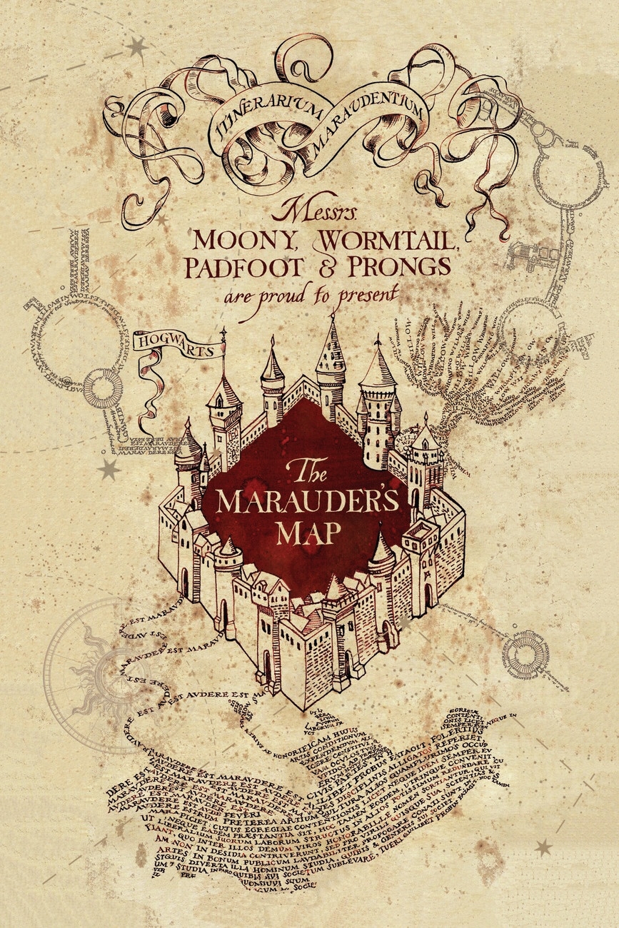 Art Print Harry Potter Marauder s Map Art Print Harry Potter Marauder s Map