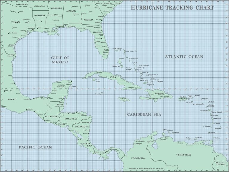 Atlantic Hurricane Tracking Chart Mason Maps