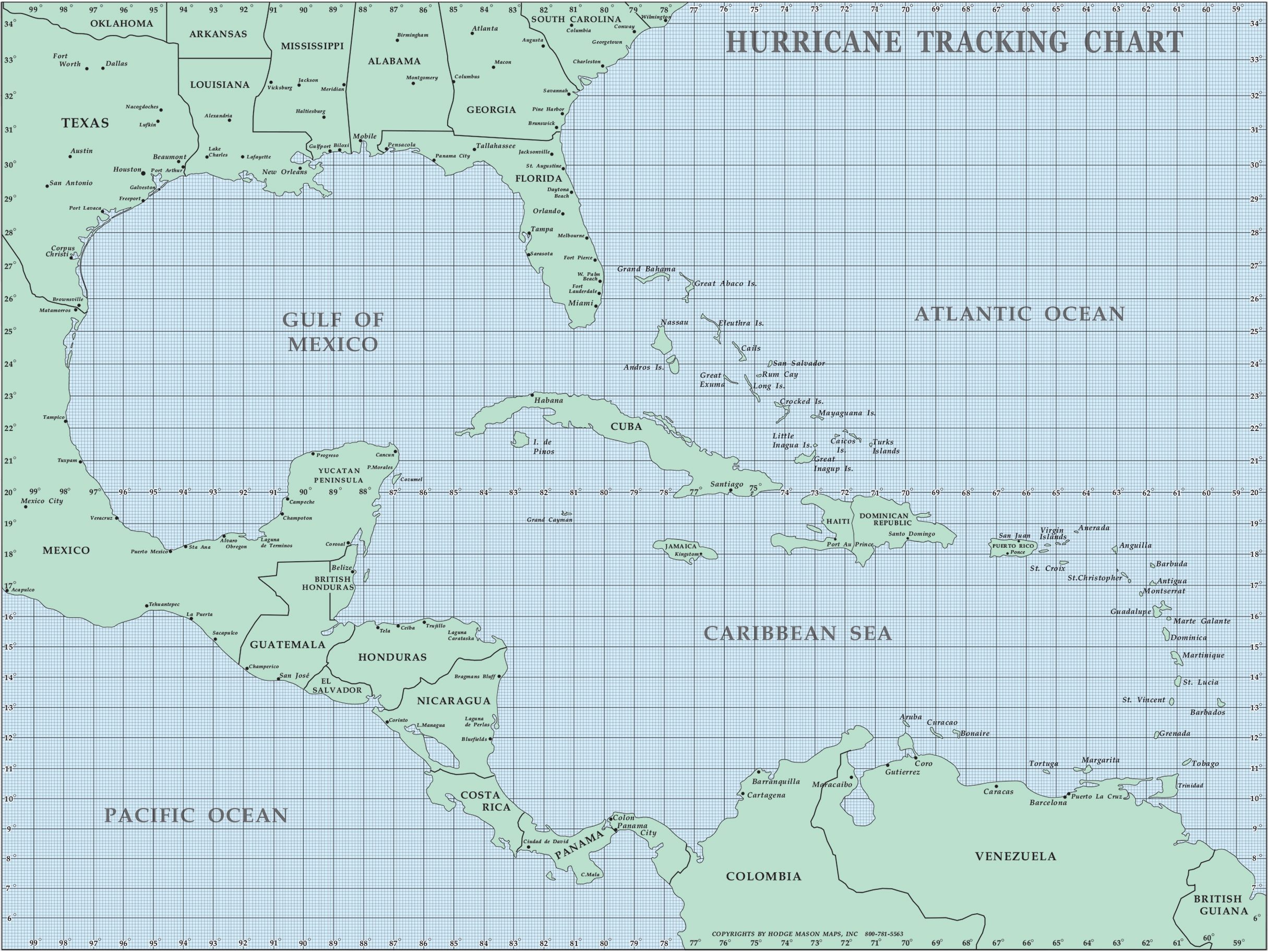 Atlantic Hurricane Tracking Chart Mason Maps