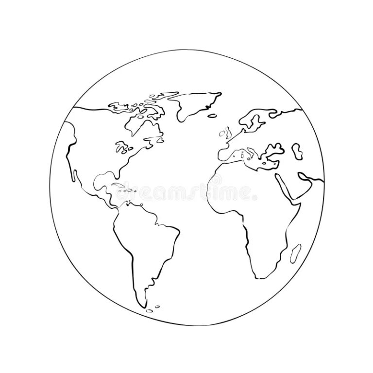 Black White World Map Stock Illustrations 69 925 Black White 