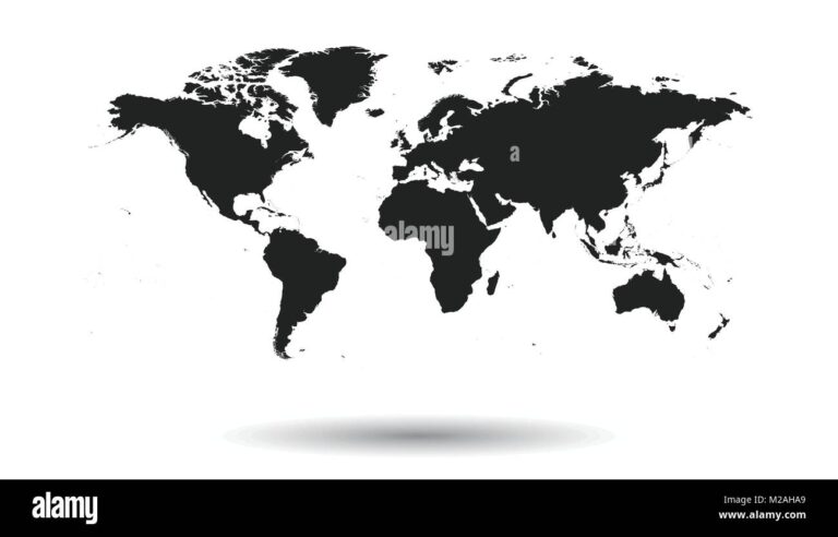 Blank Black Political World Map Isolated On White Background Worldmap Vector Template For Website Infographics Design Flat Earth World Map Illustr Stock Vector Image U0026 Art Alamy