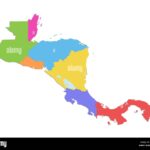 Blank Colorful Central America Map Hi res Stock Photography And 