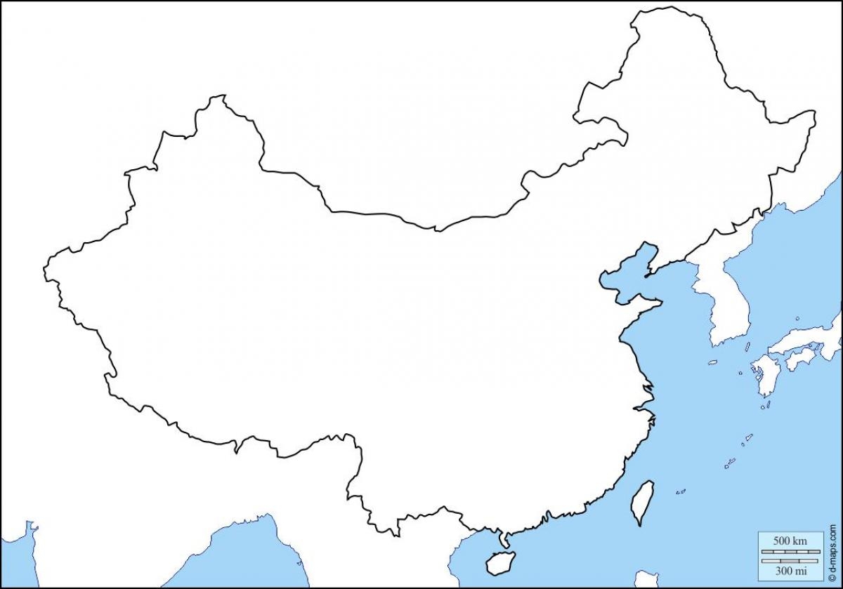 Blank Map Of China Outline Map And Vector Map Of China Blank Map Of China Outline Map And Vector Map Of China