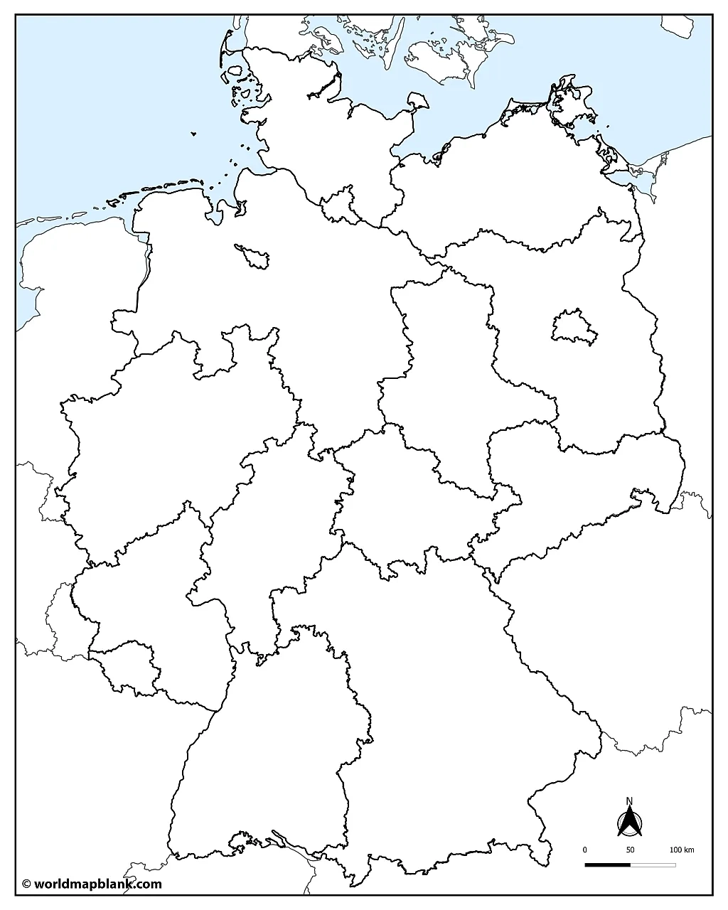 Blank Map Of Germany Germany Map Outline PDF 