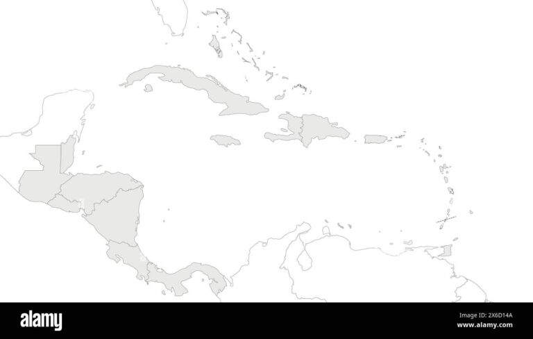 Blank Political Caribbean And Central America Map Vector Illustration Isolated In White Background Editable And Clearly Labeled Layers Stock Vector Image U0026 Art Alamy