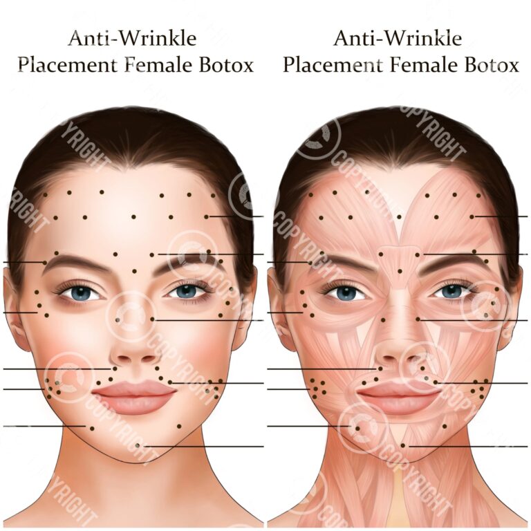 Botox Injection Points Bundle Botox U0026 Filler Injector Anatomy Art Esthetician Aesthetics Dermatology Medspa Digital Download Etsy