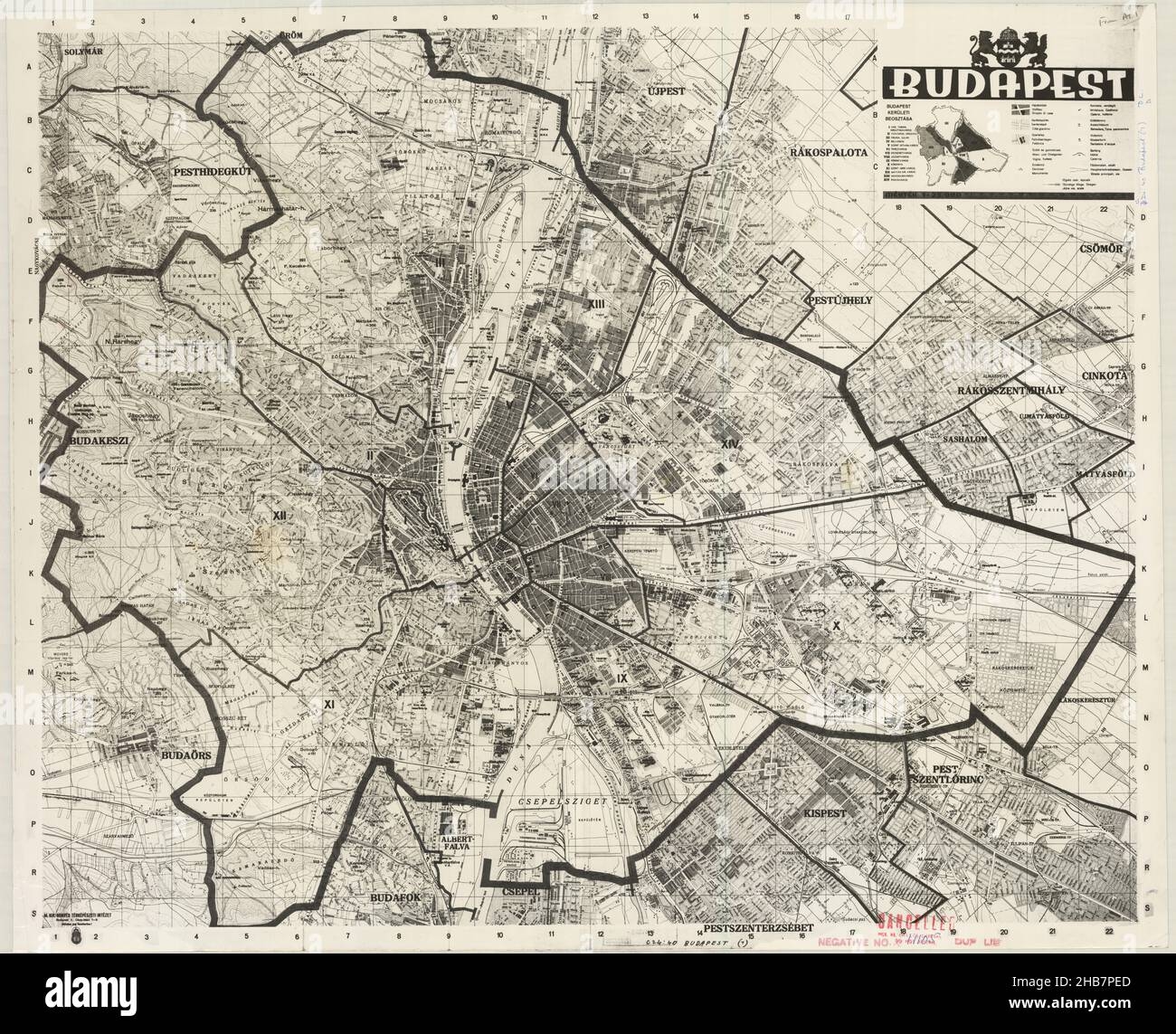 Budapest Map Budapest Plan Budapest Poster Budapest Maps Budapest Print Budapest City Budapest City Plan Budapest City Map Hungary Map 1944 Stock Photo Alamy