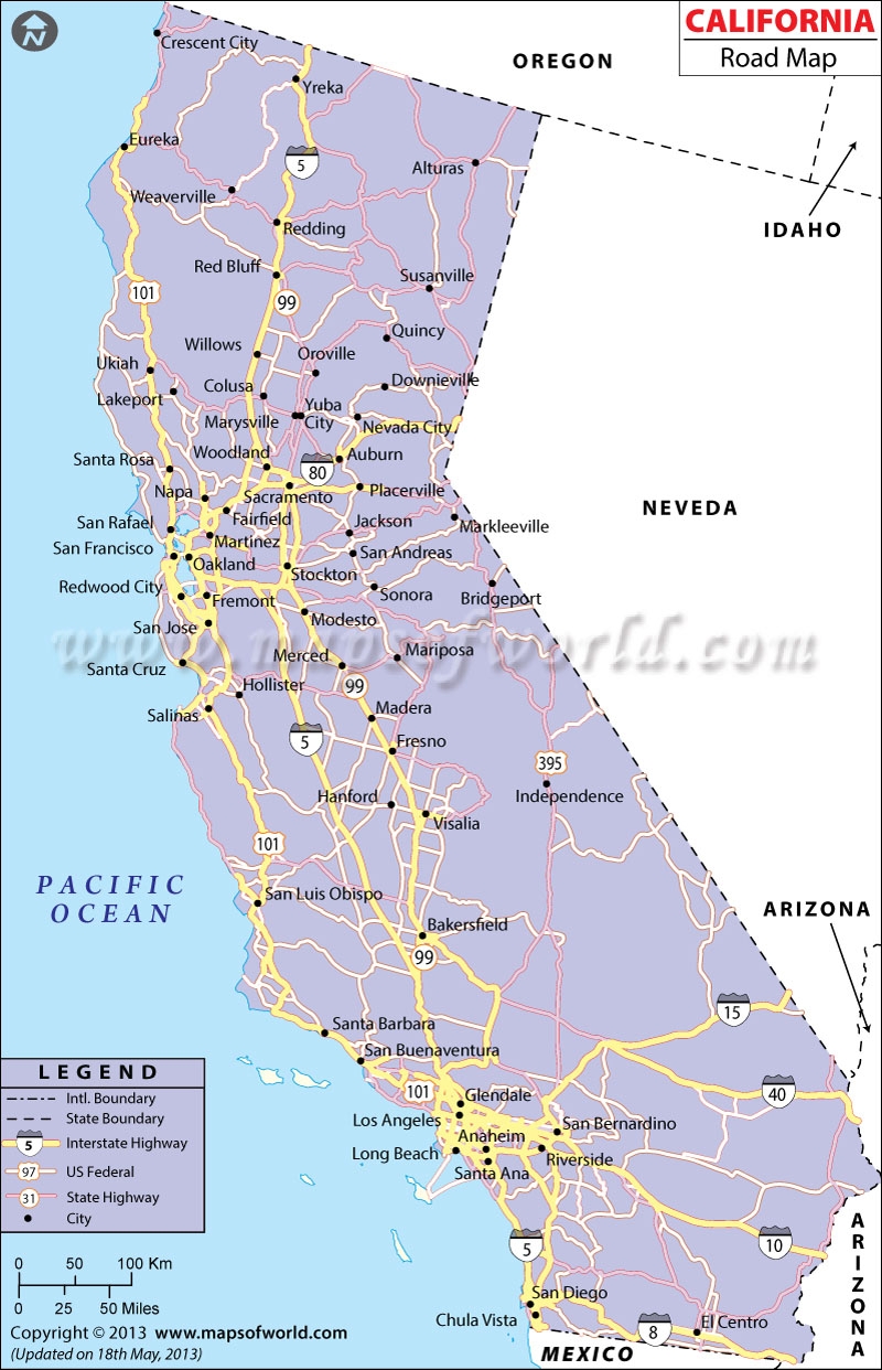 Printable California Map Printable California Map