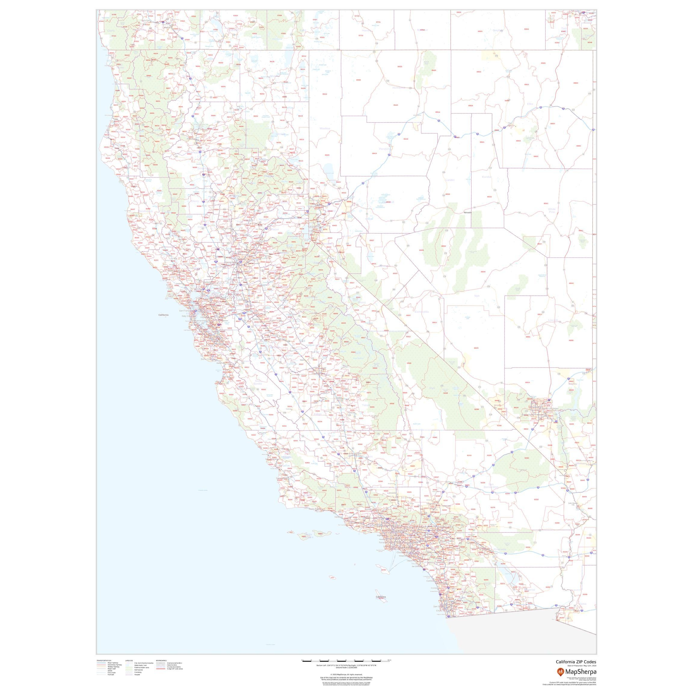 California Printable Map