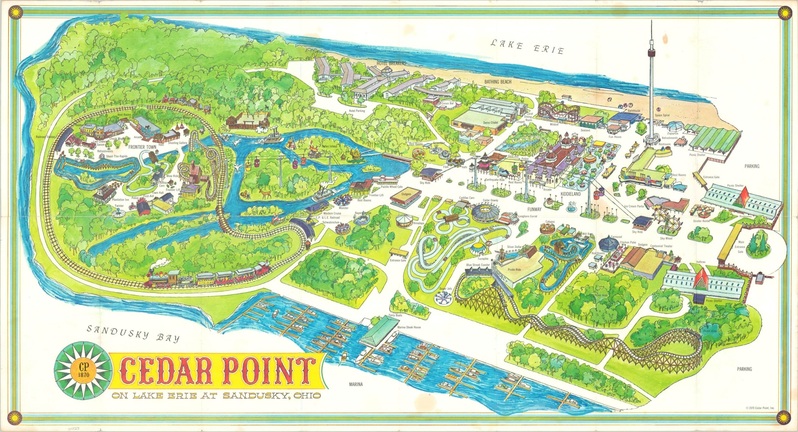 Cedar Point On Lake Erie At Sandusky Ohio