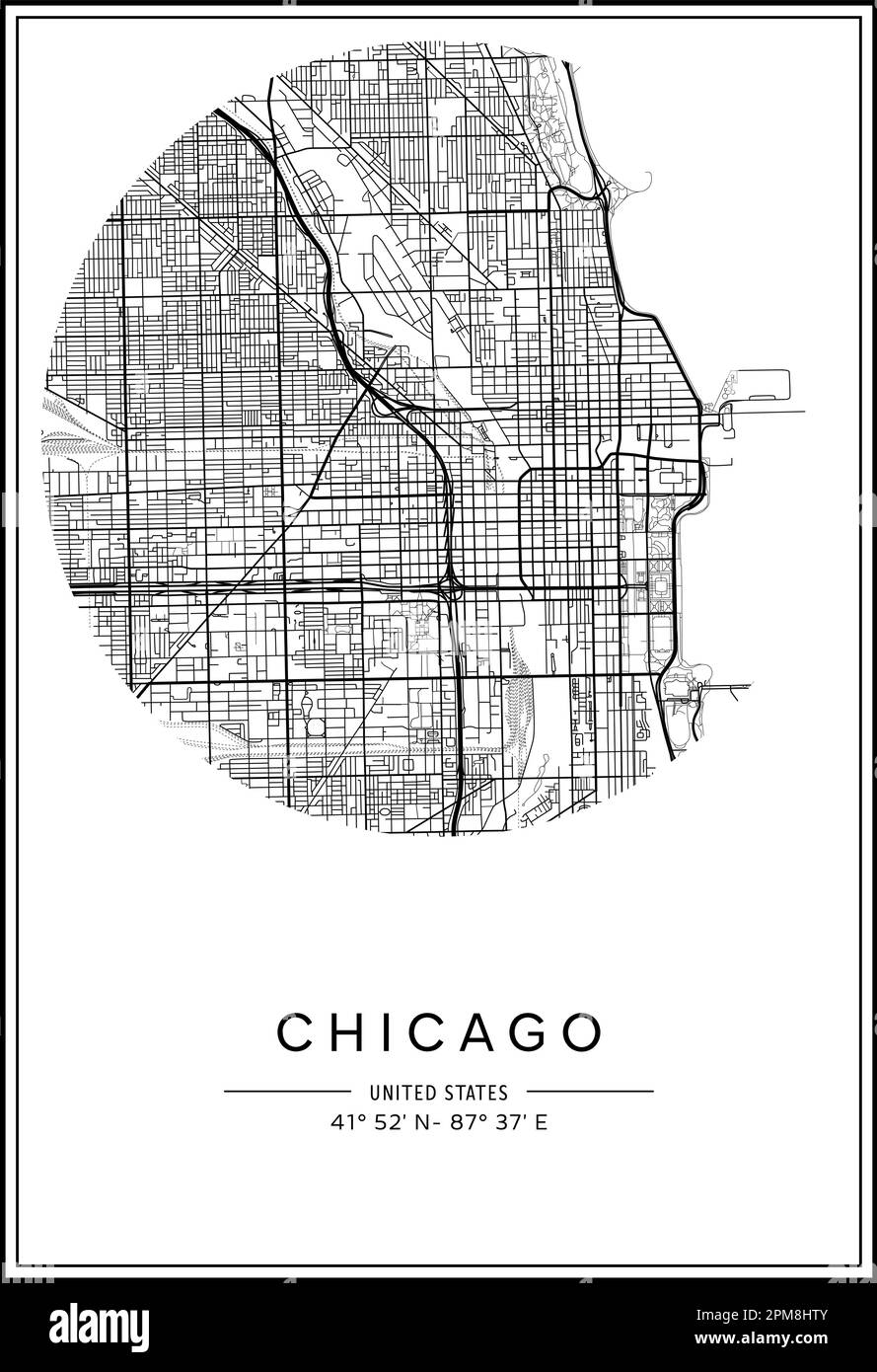 Chicago City Map Black And White Stock Photos U0026 Images Alamy Chicago City Map Black And White Stock Photos U0026 Images Alamy