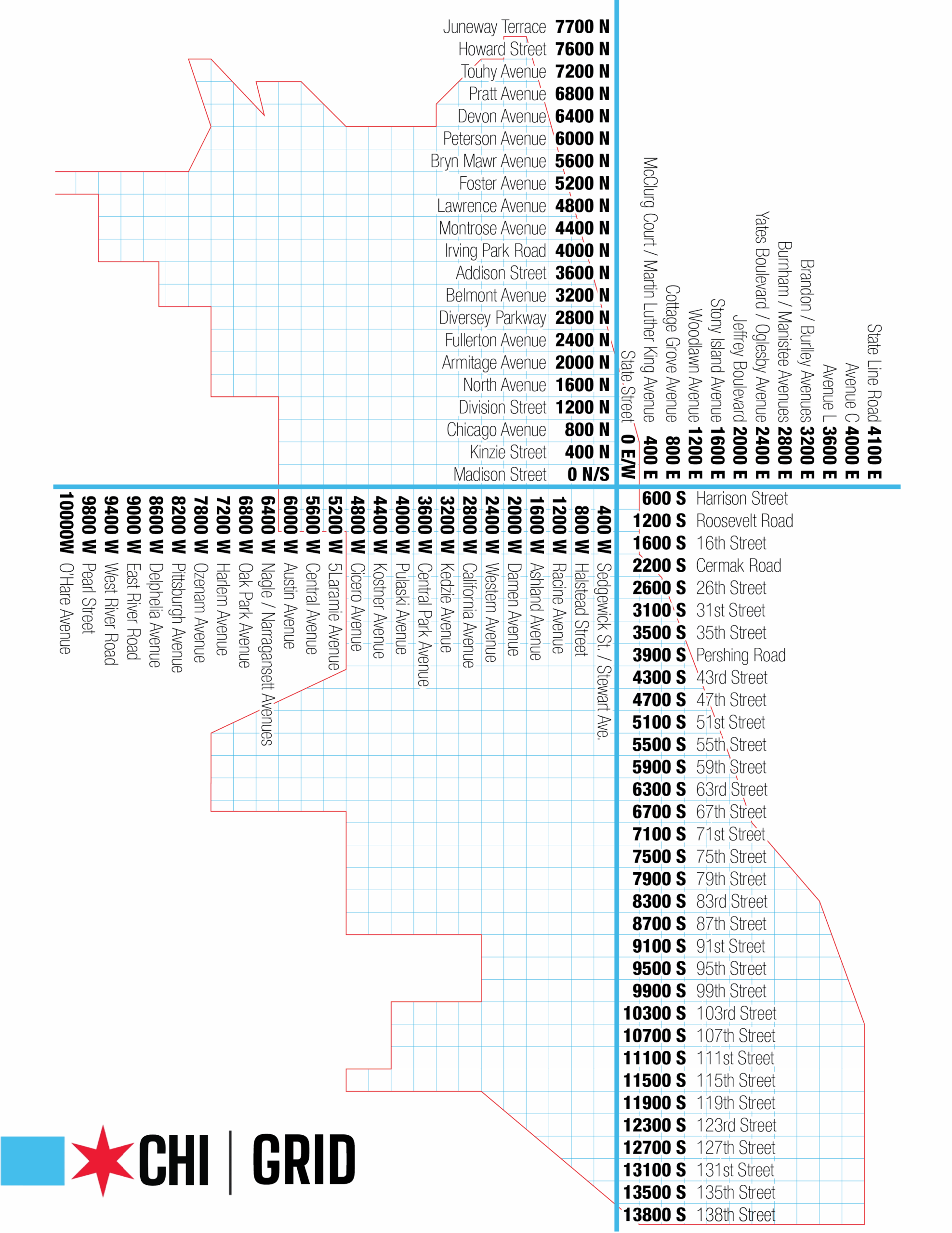 Chicago Printable Map