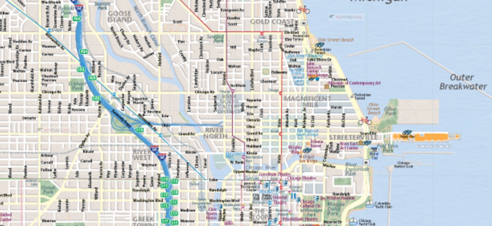 Chicago Map Map Pictures