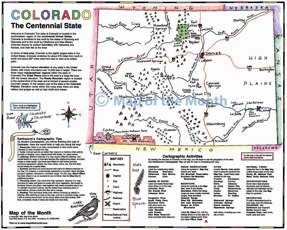 Colorado Printable Map