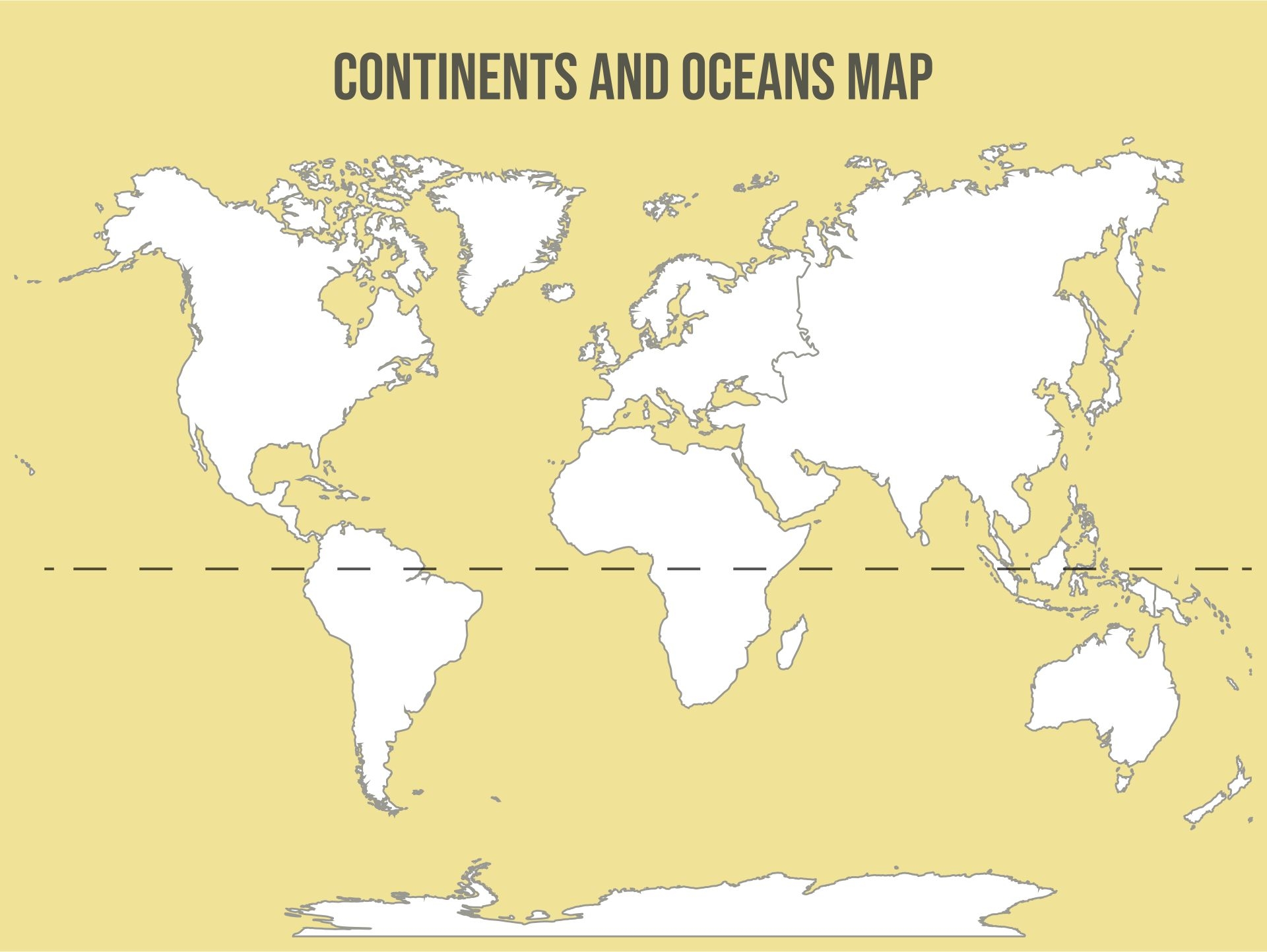 Printable Blank Continents And Oceans Map Printable Blank Continents And Oceans Map