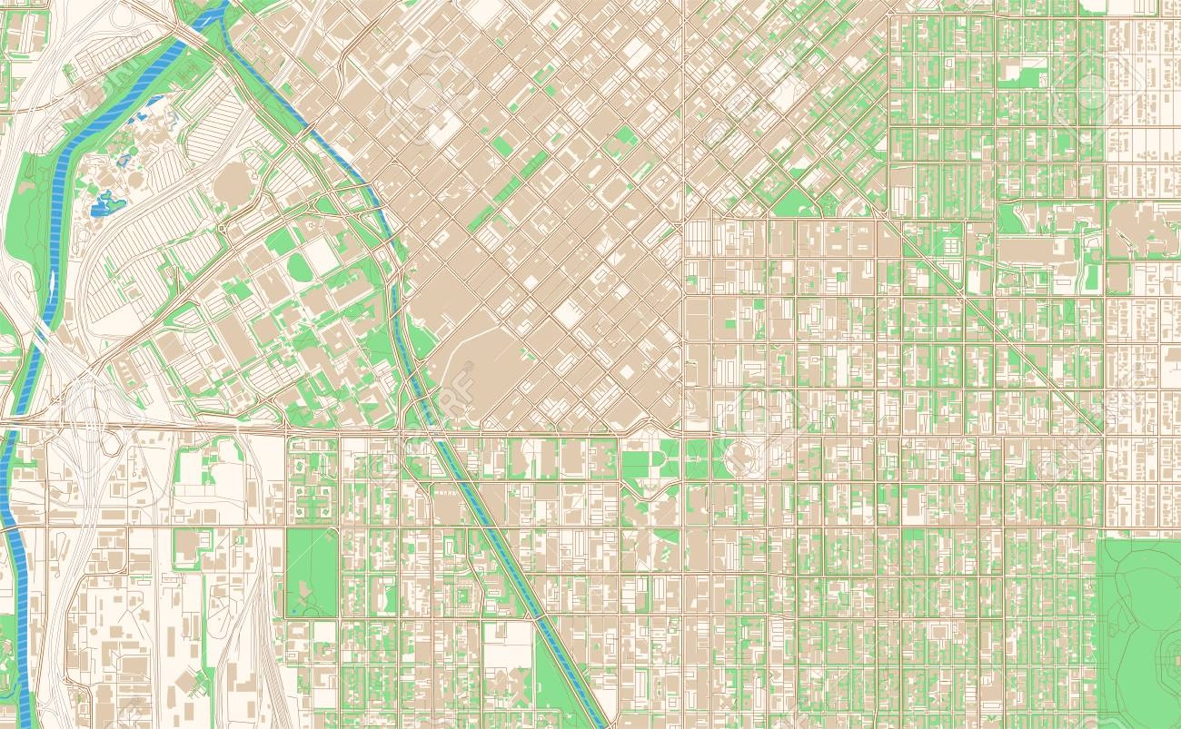 Denver Colorado Printable Map Excerpt This Vector Streetmap Of Downtown Denver Is Made For Infographic And Print Projects Royalty Free SVG Cliparts Vectors And Stock Illustration Image 117792694 