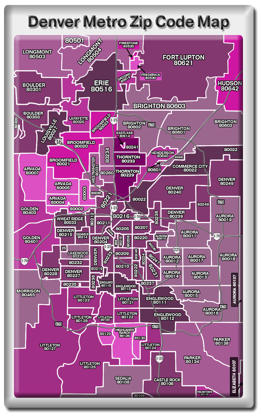 Printable Map Of Denver