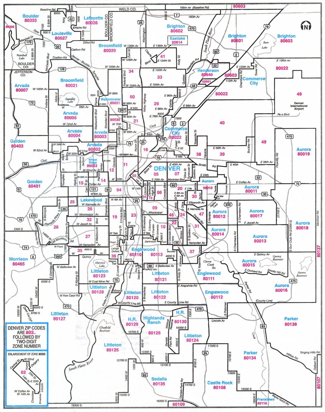 Denver Zip Code Map Worksheets Library