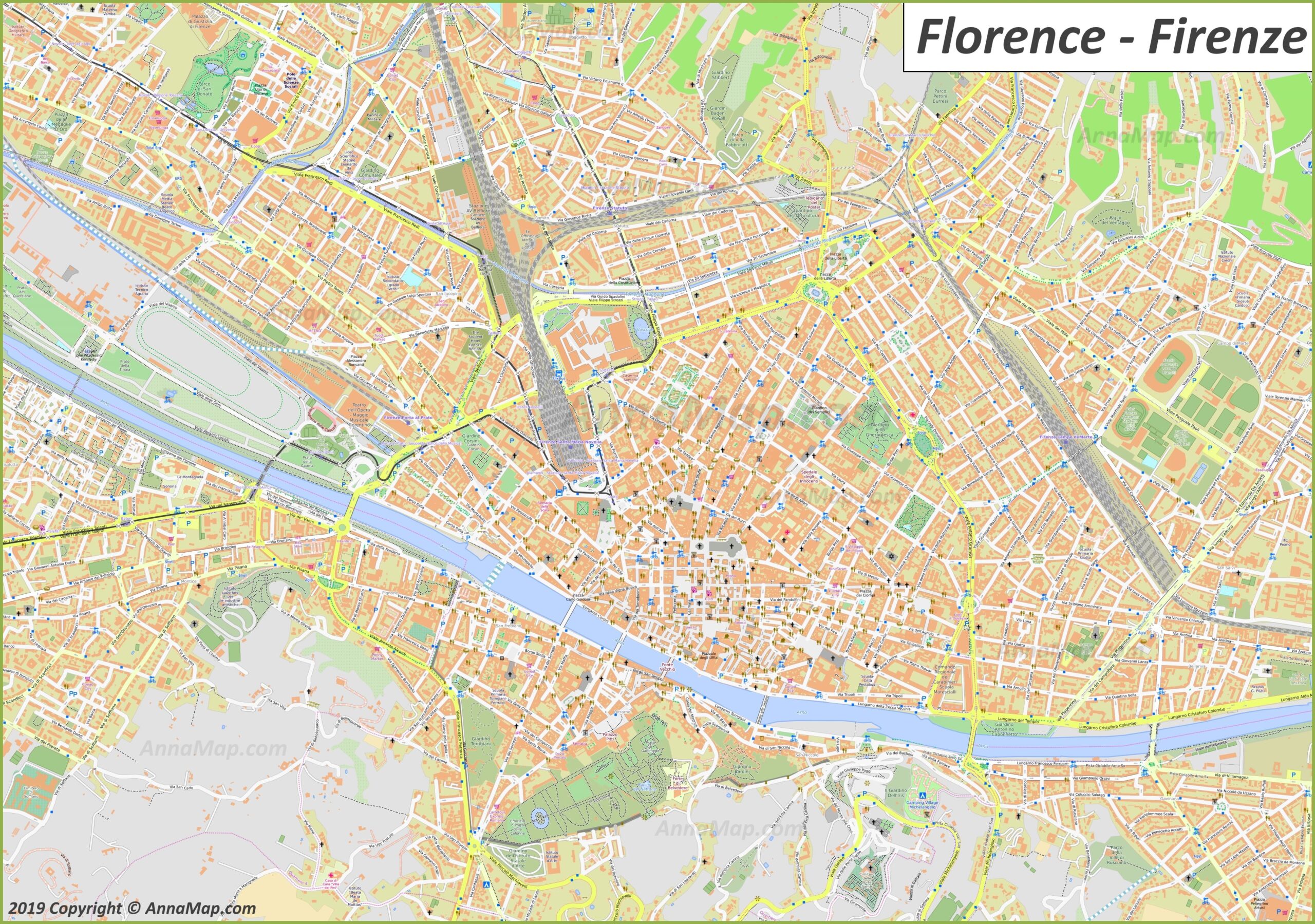 Detailed Tourist Maps Of Florence Italy Free Printable Maps Of Worksheets Library
