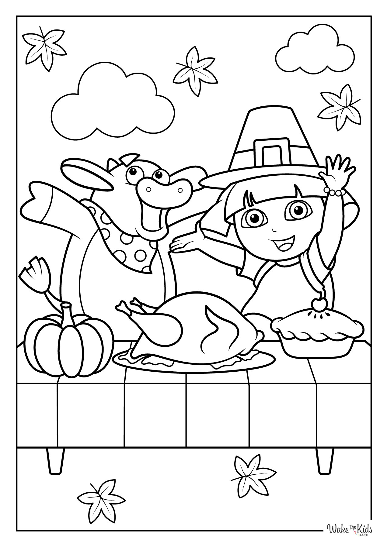 Dora The Explorer Coloring Pages Free Printable PDFs WakeTheKids Dora The Explorer Coloring Pages Free Printable PDFs WakeTheKids