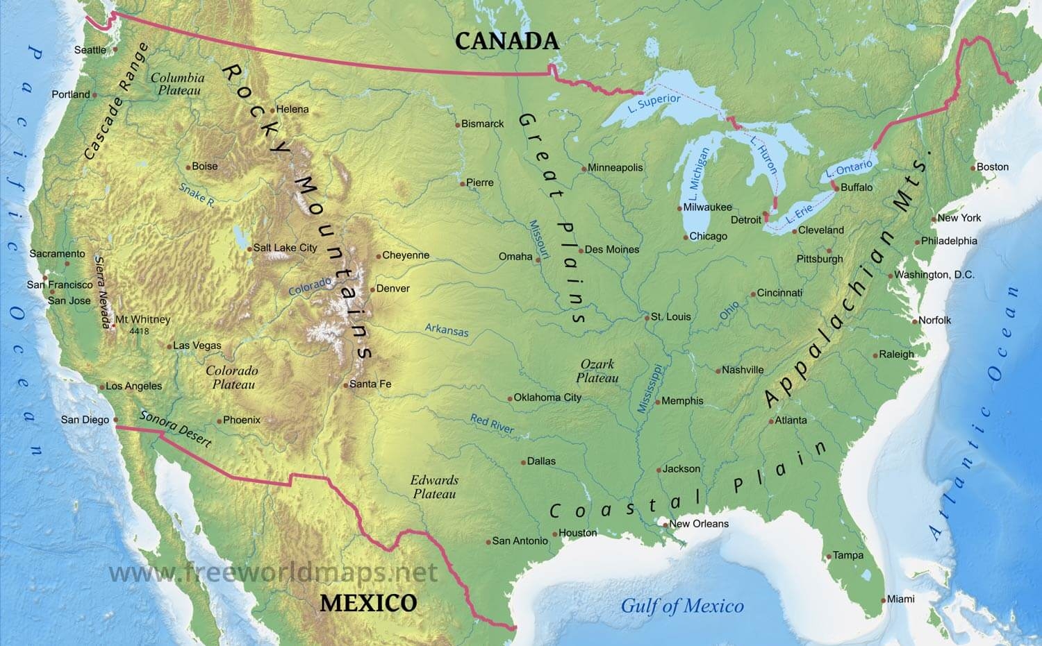 Large Printable Us Map Pdf