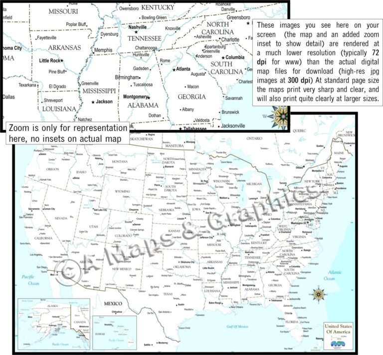 Download Map United States White Background