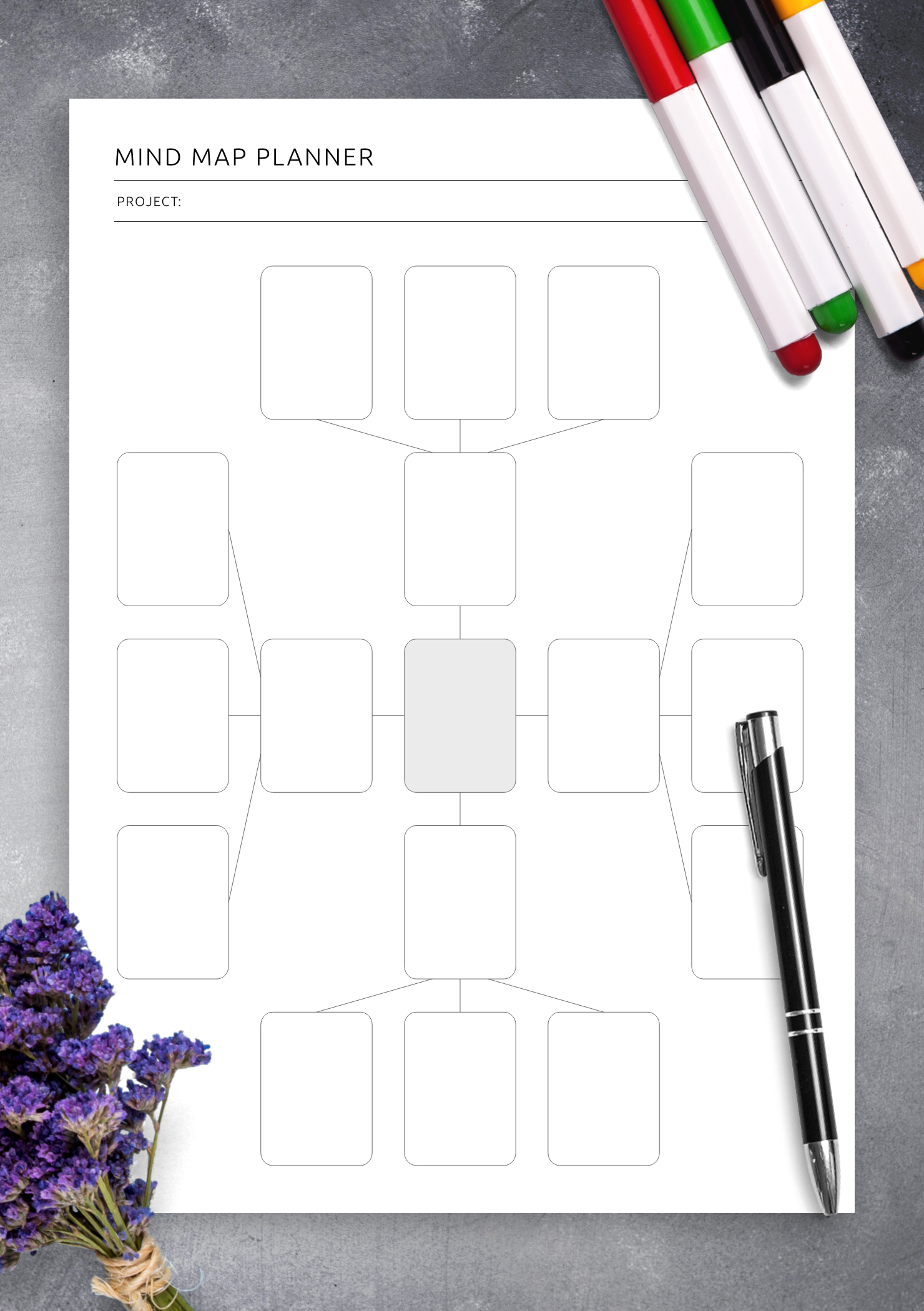 Download Printable Mind Map Planner PDF