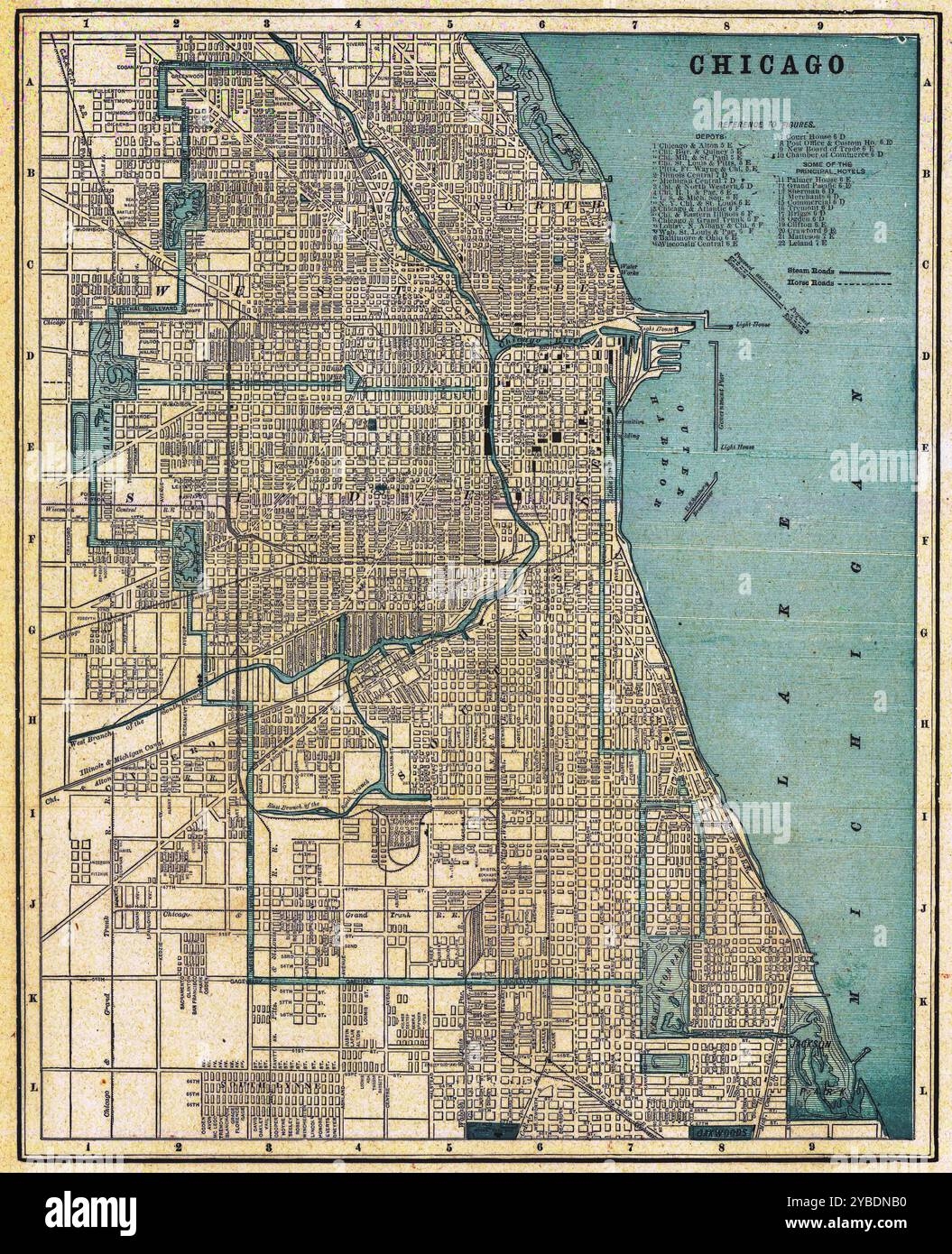 Downtown Chicago Map Hi res Stock Photography And Images Alamy