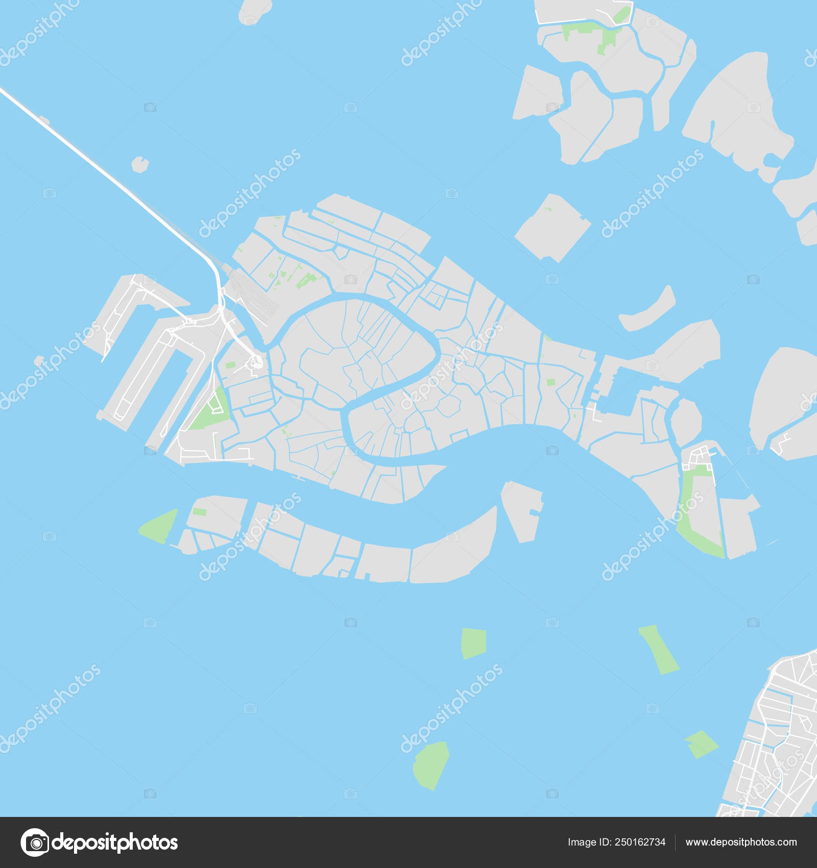 Downtown Vector Map Of Venice Italy Stock Vector By mail Downtown Vector Map Of Venice Italy Stock Vector By mail