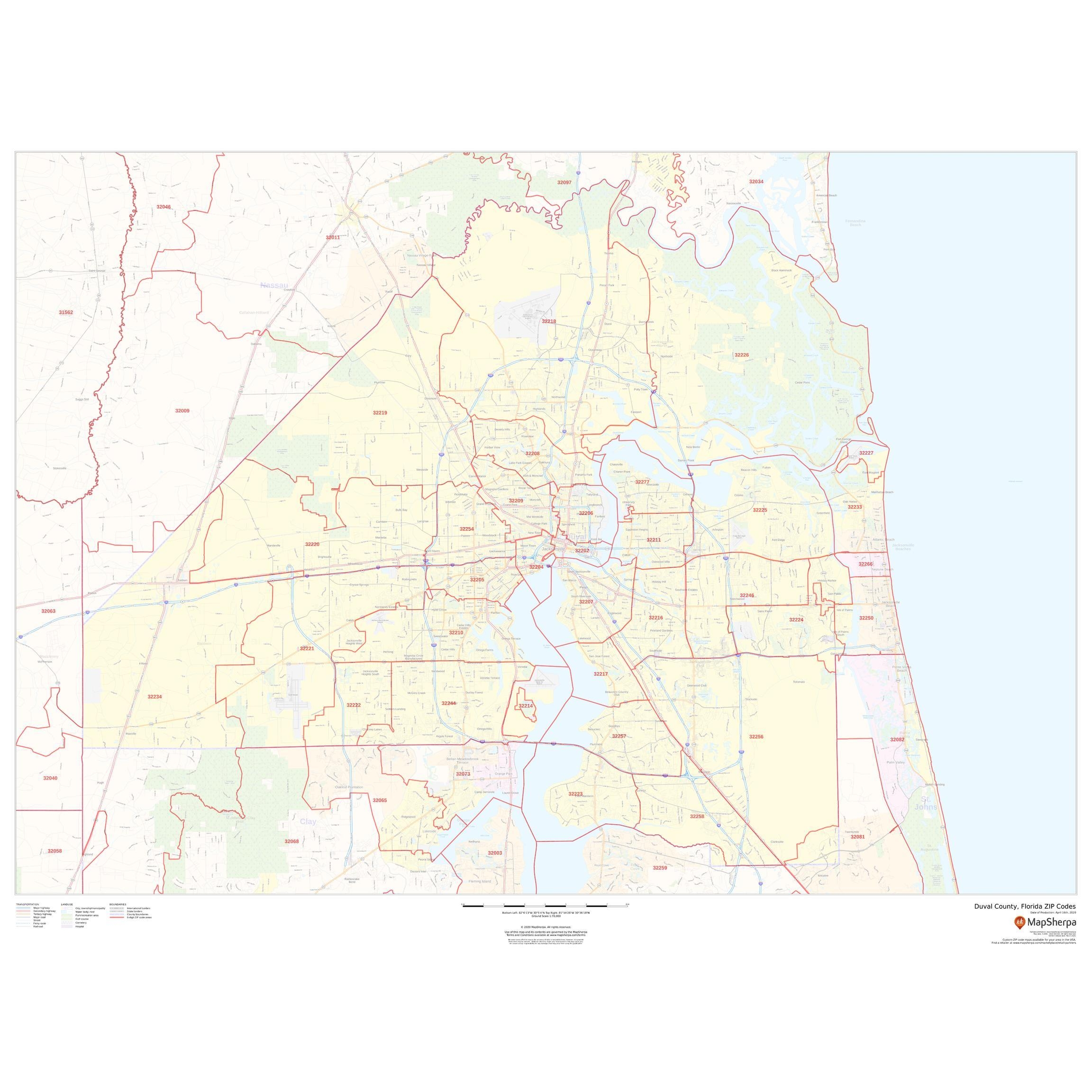 Printable Florida Zip Code Map